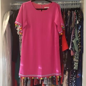 Pink tassel summer dress, size M.